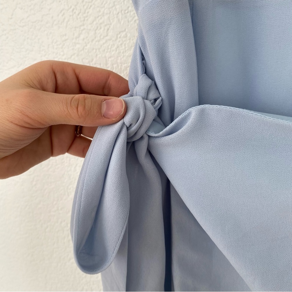 Superdown | Baby Blue Morgan Layer Wrap Mini Dress Sz XS - Picture 11 of 15
